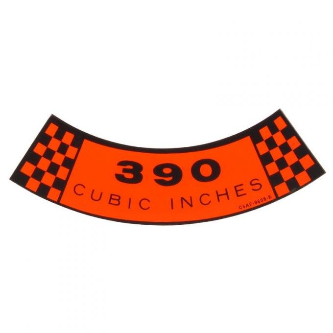 Dennis Carpenter Decal - Air Cleaner - 390-2V - 1968-69 Ford Truck, 1961-69 Ford Car   DF-53