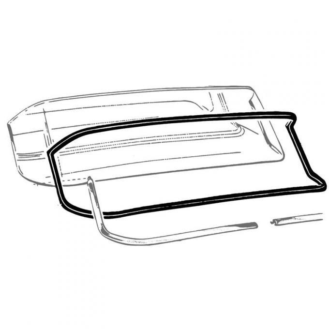 Dennis Carpenter Back Glass Seal - 2 Door Hardtop, Town & Club Sedan - 1957-58 Ford Car   B7A-6442084-A