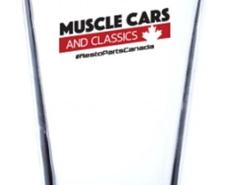 Muscle Cars & Classics 16 oz. Libbey Pint Glass with Red Base