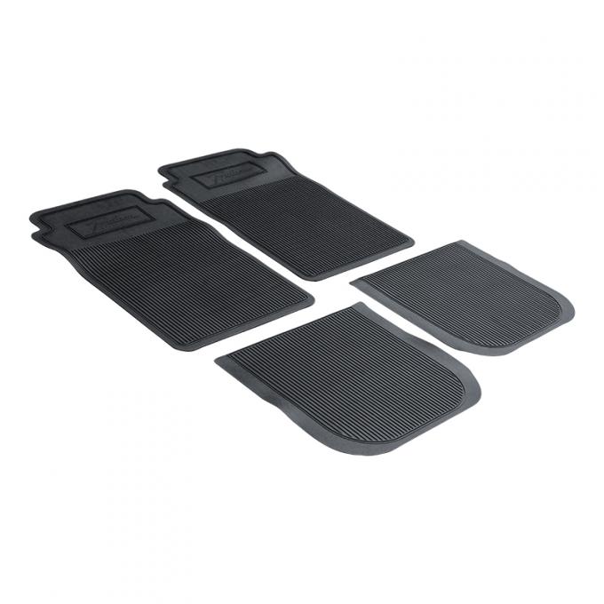 Dennis Carpenter Floor Mat Set - Black - Front and Rear - 1960-70 Ford Car C4DZ-6513086-BK