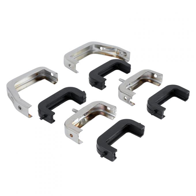 Dennis Carpenter Radiator Mounting Brackets - 4 Row - 1966-77 Ford Bronco C6TZ-8A193-4S