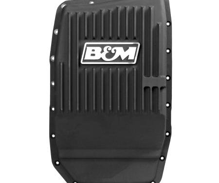 B&M Hi-Tek Deep Transmission Pan, Black Aluminum 70394
