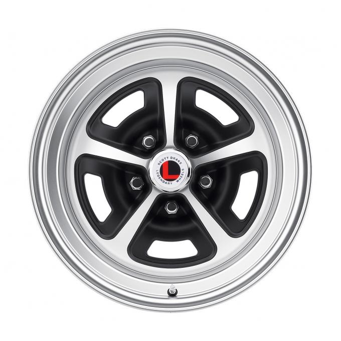 Legendary Wheels 15 X 7 Magnum Alloy Wheel, 5 on 4.5 BP, 4.25 BS, Satin Black / Satin LW50-50754D