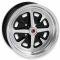 Legendary Wheels 1964-1973 Ford Mustang 15 X 6 Magnum 400, 4 on 4.5 BP, 3.75" BS, Gloss Black / Machined LW40-50644A