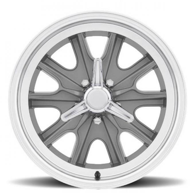 Legendary Wheels HB45, 17 X 7 In., 5 X 4.5, 4.25 BS, Charcoal/Machined LW90-70754B