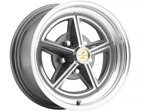 Legendary Wheels 1964-1973 Ford Mustang 15 X 7 Magstar II Alloy Wheel, 5 on 4.5 BP, 4.25 BS, Charcoal / Machined LW30-50754B