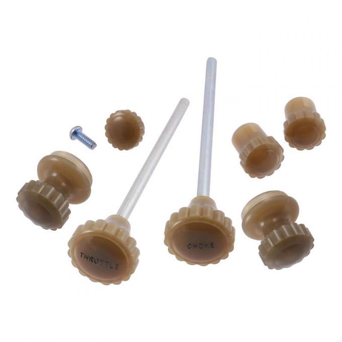 Dennis Carpenter Dash Knob Set - Light Brown - Standard - 1937 Ford Car   78-9270-A