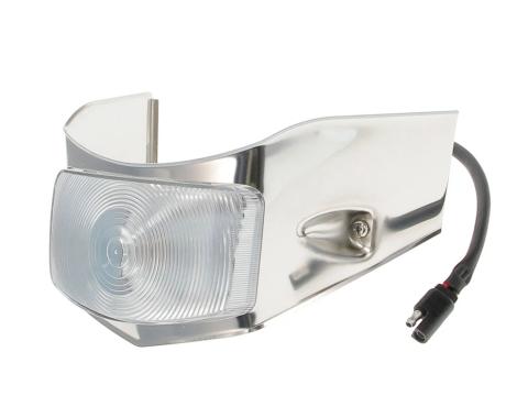 AMD Park Lamp Assembly, Clear Lens with Stainless Bezel, LH or RH, 55 F100 F250 F350 Ford Pickup Truck X137-4555