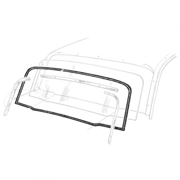 Dennis Carpenter Back Glass Seal - Galaxie & Galaxie 500 2 & 4 Door Sedans & Hardtop - 1961-63 Ford Galaxie C1AB-6242084-A