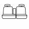 Covercraft 2001-2003 Ford F-150 Precision Fit Endura Front Row Seat Covers GTF70ENCB
