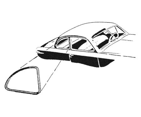 Dennis Carpenter Quarter Window Seal - 1949-51 Ford Car   8A-7229905-PR