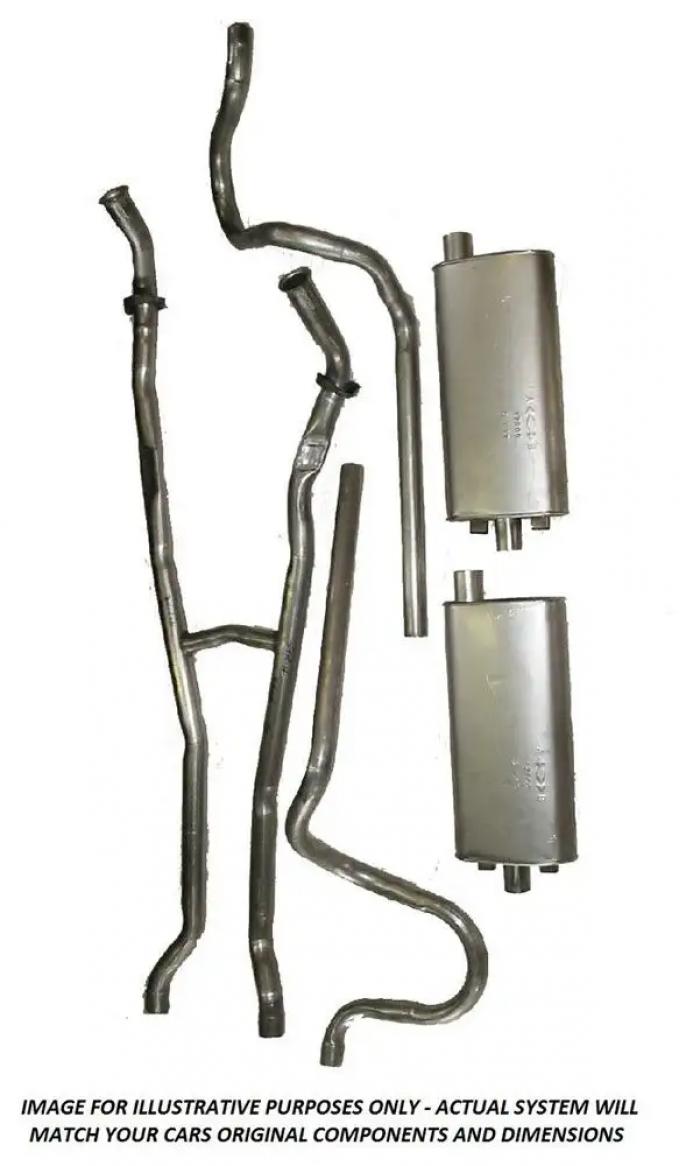 Exhaust System, Without Resonators, 352, 1958-60 T