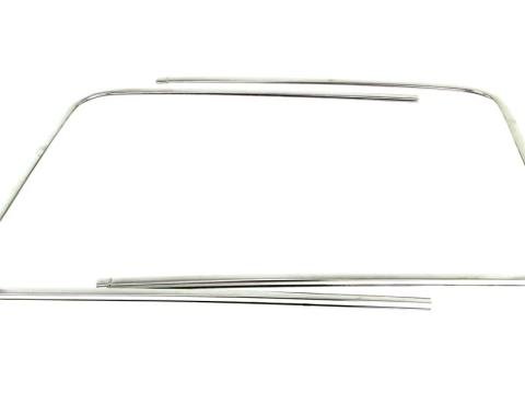 AMD Back Glass Molding Set, 4pc, 63-64 Galaxie Fastback X670-8963-S