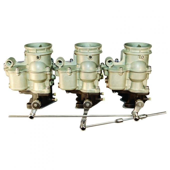 Dennis Carpenter Carburetor & Linkage Kit - 3 Carb set up - 1938-53 Ford Truck, 1938-53 Ford Car 8BA-9510-3D