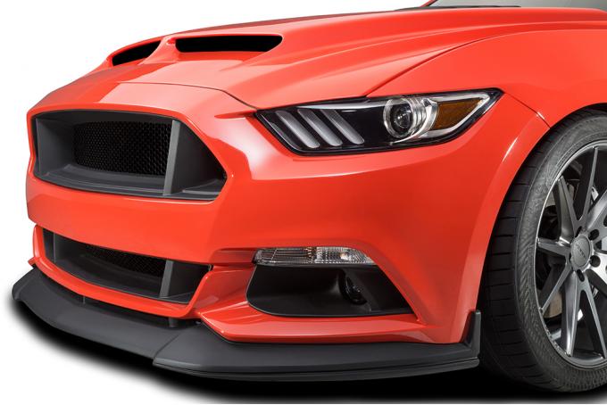 Cervini 2015-2017 Ford Mustang GT / V6 / EcoBoost Front Chin Spoiler C-Series Black Textured 4442-MB