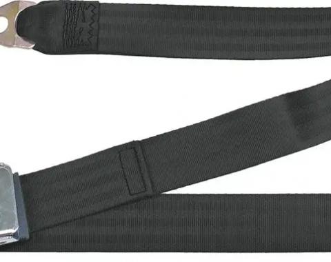 thumbnail image 2 of RetroBelt Premium Black Lap Seat Belt Kit For Classic Muscle Cars (75-Inch Webbing) 2 of 5