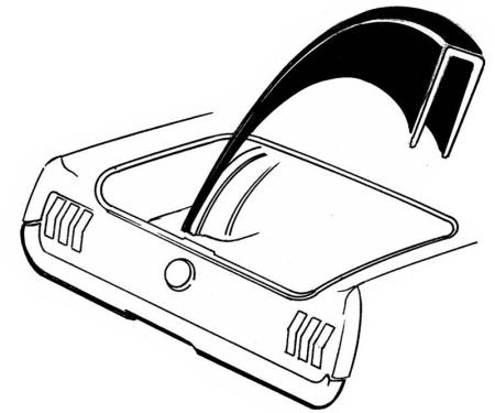 Daniel Carpenter 1965-70 Trunk Wheelhouse Seam Cover C5ZZ-6531466