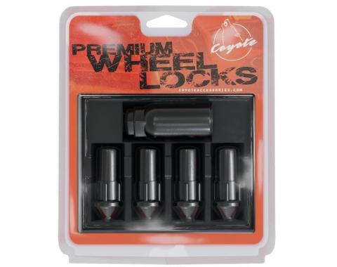 Factory Reproductions Lock Set Lockset - Xl 14mm X 2.0 (1.9") Black- 4pcs+Key (741173lblk) L-LO14200LB