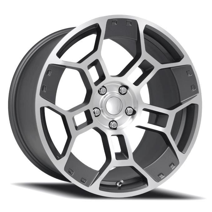 Factory Reproductions FR 701f &ndash; Mustang GT-D Replica Wheel 19x10 5x114.3 +35 HB 70.5 GT-D Satin Gunmetal Machine Face 701910351225F