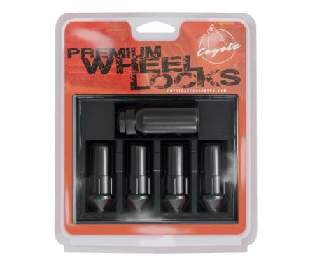 Factory Reproductions Lock Set Lockset - Xl 14mm X 2.0 (1.9") Black- 4pcs+Key (741173lblk) L-LO14200LB