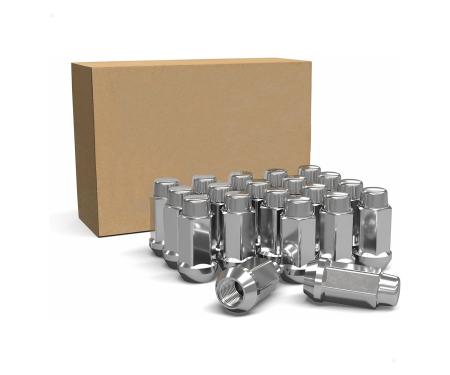 Factory Reproductions Install Kit 12mm X 1.75 (1.90") Bulge Acorn (3/4) Chrome 20 Lug Nuts L-KIT12175C-20