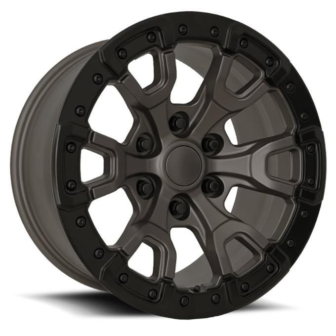 Factory Reproductions FR 99 &ndash; Ford Bronco Raptor Replica Wheel 17x9 6x5.5 +18 HB 93.1 Bronco Replica Satin Bronze/ Satin Black Ring with Cap 99790186552