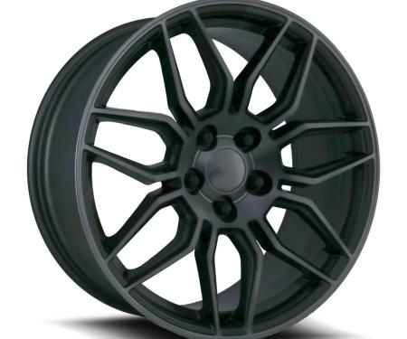 Factory Reproductions FR 401 &ndash; C8 Z06 Corvette Replica Wheels 19x8.5 5x120 +52 HB 66.9 C8 Z06 Titanium Grey Mf/Dark Clear with Cap 401985402027F