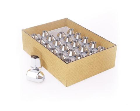 Factory Reproductions Install Kit 14mm X 1.5 (1.66") Ford Truck Factory Style (13/16) Chrome 24 Lug Nuts L-KIT14150C-24F