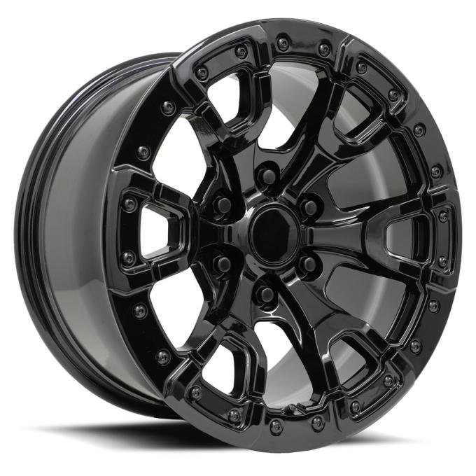 Factory Reproductions FR 99 &ndash; Ford Raptor Replica Wheel 17x9 6x135 +18 HB 87.1 Bronco Replica Gloss Black with Cap 99790183602