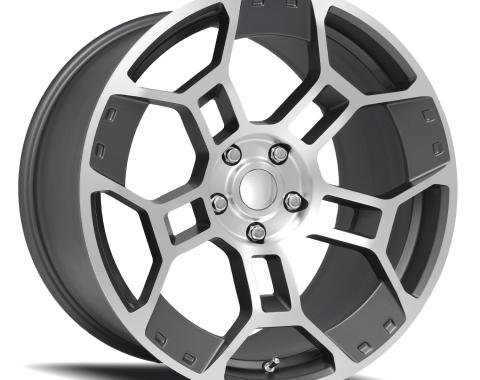 Factory Reproductions FR 701f &ndash; Mustang GT-D Replica Wheel 19x11 5x114.3 +50 HB 70.5 GT-D Satin Gunmetal Machine Face 701911501225F