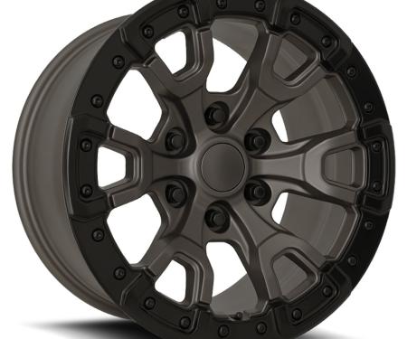 Factory Reproductions FR 99 &ndash; Ford Bronco Raptor Replica Wheel 17x9 6x5.5 +18 HB 93.1 Bronco Replica Satin Bronze/ Satin Black Ring with Cap 99790186552