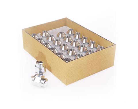 Factory Reproductions Install Kit Install Kit - 12mm X 1.5 (1.38") Bulge Acorn (3/4) Chrome - 24 Lug Nuts (87k645) L-KIT12150C-24