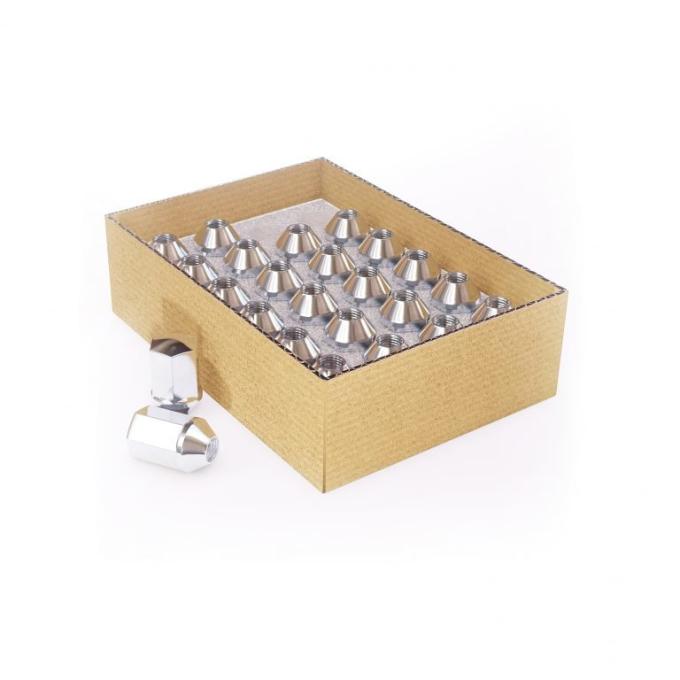 Factory Reproductions Install Kit 14mm X 2.0 (2.125") Ford Factory Style (13/16) Chrome 24 Lug Nuts L-KIT14200C-24F
