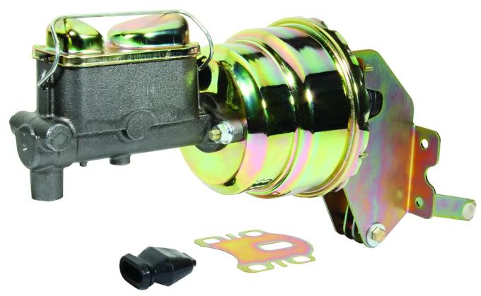 Classic Performance Power Brake Booster & Master Cylinder Kit 67-69 Ford Fairlane 7" Gold Plated Dual 6469BB-MC