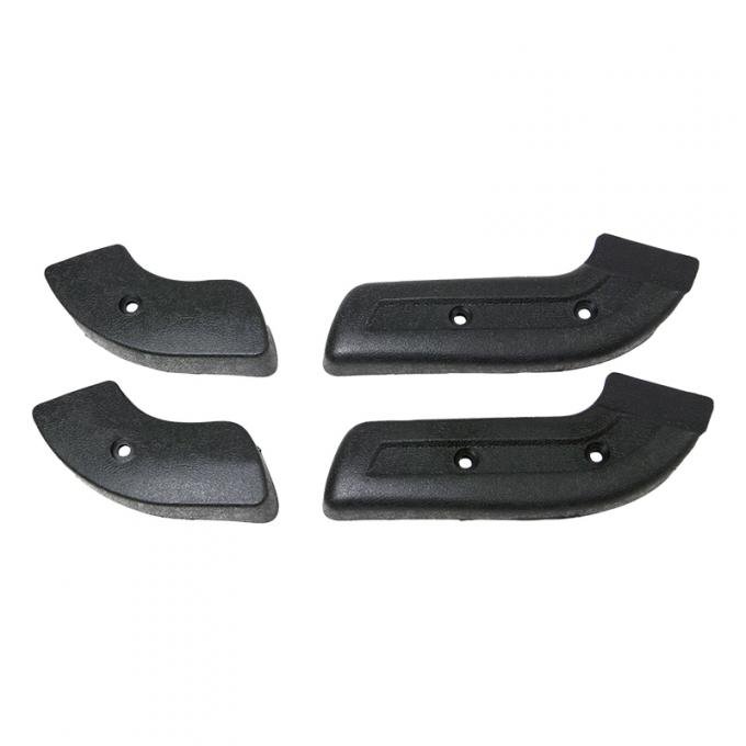 Dennis Carpenter Seat Hinge Cover Set - Black - 1967-77 Ford Bronco C7TZ-9661695-C1A
