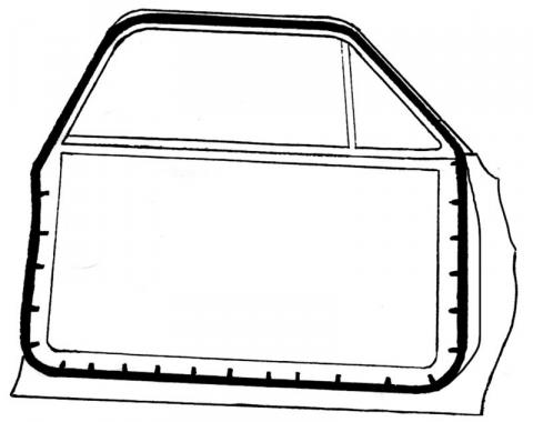 Dennis Carpenter Door Seal Kit - Falcon & Fairlane - 2 Door Sedan - 1966-69 Ford Car C60Z-6220530-PR