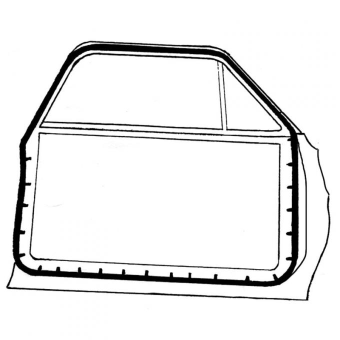 Dennis Carpenter Door Seal Kit - Falcon & Fairlane - 2 Door Sedan - 1966-69 Ford Car C60Z-6220530-PR