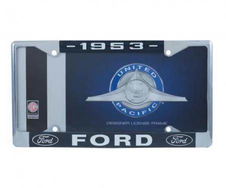 United Pacific Chrome License Plate Frame For 1953 Ford Car & Truck A9049-53