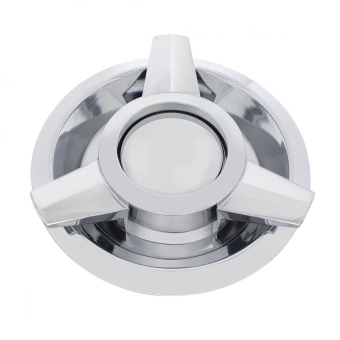 United Pacific Chrome 3-Wing Spinner Style Hub Cap For 1962-63 Ford T-Bird F626305