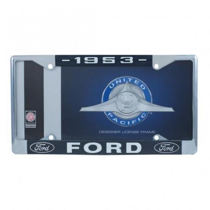 United Pacific Chrome License Plate Frame For 1953 Ford Car & Truck A9049-53