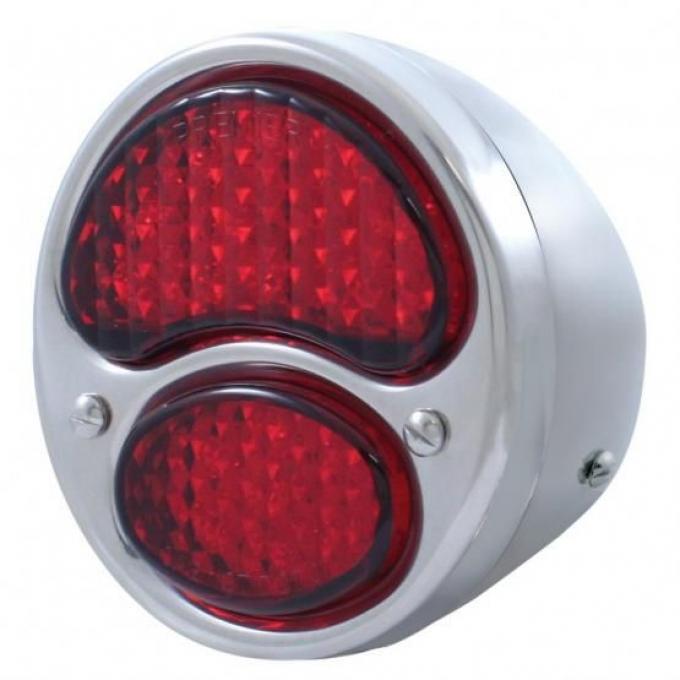 United Pacific 19 LED 12V Polished Stainless Steel Tail Light For 1928-31 Ford Car - R/H FTL2831LED-AR