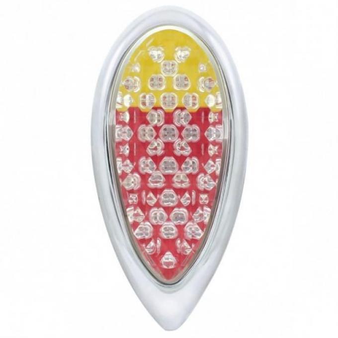United Pacific 37 LED Tail Light W/Chrome Flush Mount Bezel For 1938-39 Ford Car FTL383905