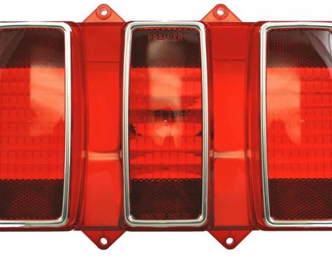 United Pacific Tail Light Lens With Stainless Steel Trim For 1969 Ford Mustang F6901