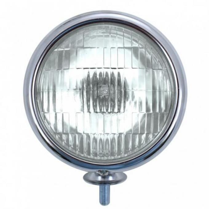United Pacific 6V Vintage Chrome Fog Light, Clear Lens C364010