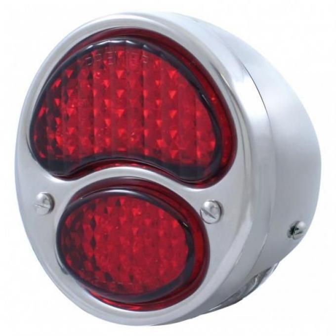 United Pacific 19 LED 12V Polished Stainless Steel Tail Light For 1928-31 Ford Car - L/H FTL2831LED-AL