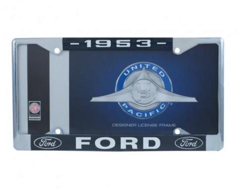 United Pacific Chrome License Plate Frame For 1953 Ford Car & Truck A9049-53