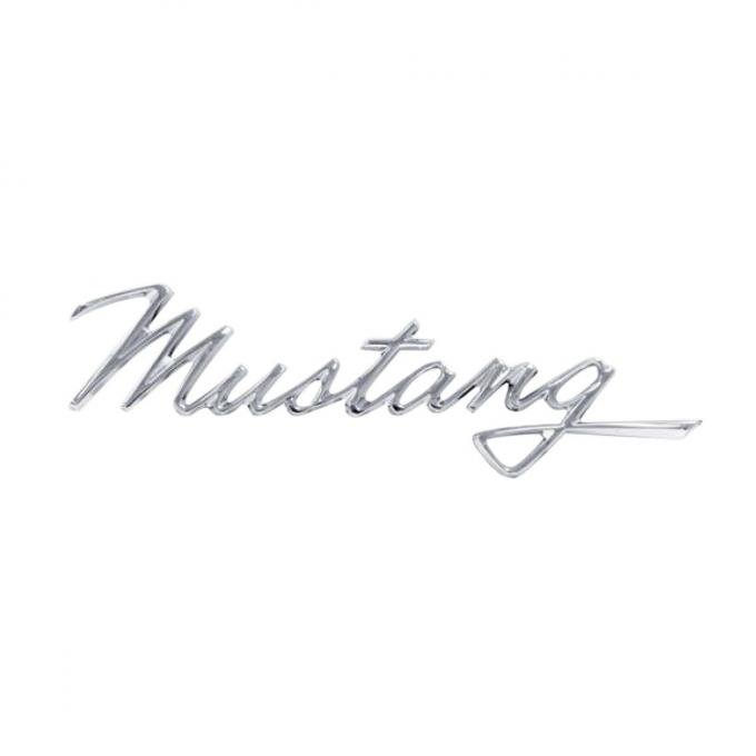 United Pacific Die-Cast "Mustang" Script Emblem With Adhesive Tape F6802