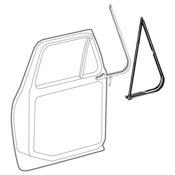Dennis Carpenter Vent Window Seals - Economy Line - 1973-79 Ford Truck, 1978-79 Ford Bronco D3TZ-1021448-EC