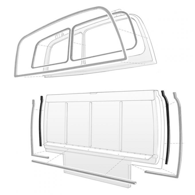 Dennis Carpenter Tailgate Side seal - 1949-51 Ford Car 8M-7941626