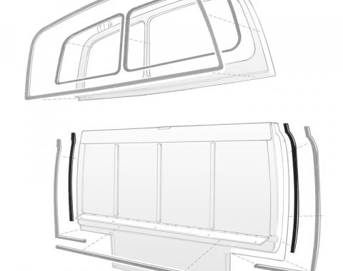 Dennis Carpenter Tailgate Side seal - 1949-51 Ford Car 8M-7941626